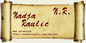 Nadja Raulić vizit kartica